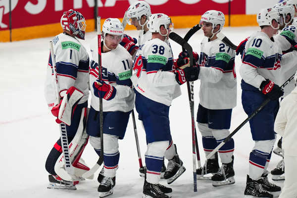 Hokejisti USA na MS 2023 vo Fínsku.