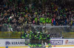 Radosť hráčov Žiliny z víťazstva v šiestom zápase semifinále play-off.
