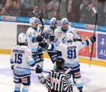 Radosť hráčov Nitry po góle.