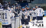 Radosť hráčov HK Poprad po góle.