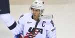 Patrick Kane pred zápasom základnej A-skupiny USA - Slovensko na MS v Košiciach.