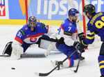 Švédsky útočník Marcus Johansson v zápase proti SR.