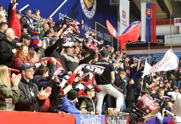 Fanúšikovia Zvolena počas zápasu.