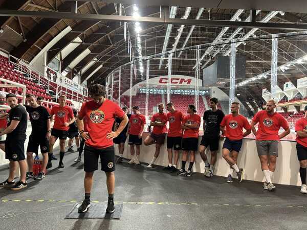 Hokejisti HC MONACObet Banská Bystrica.