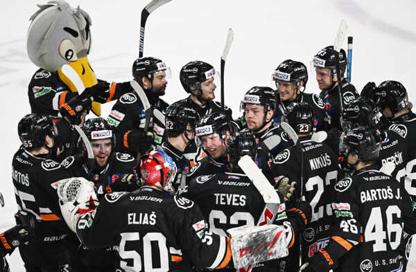 Radosť hokejistov HC Košice.