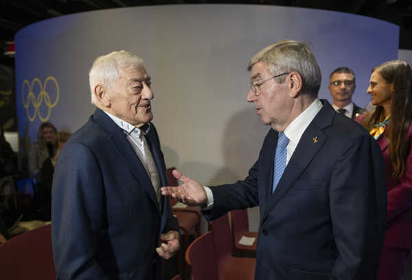 Legendárny Jozef Golonka a prezident Medzinárodného Olympijského Výboru Thomas Bach.