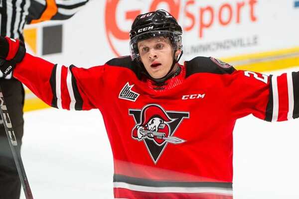 Repčík oslavuje gól v QMJHL. Repčík oslavuje gól v QMJHL.