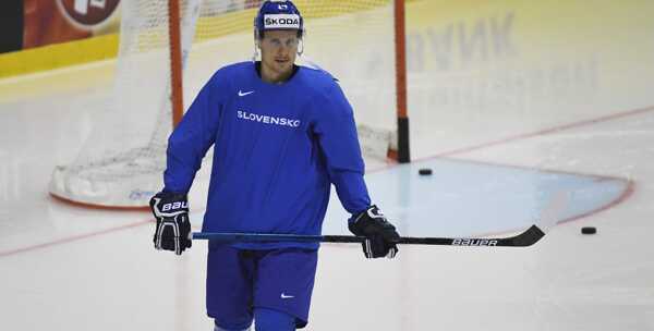 Richard Pánik počas tréningu Slovenska.
