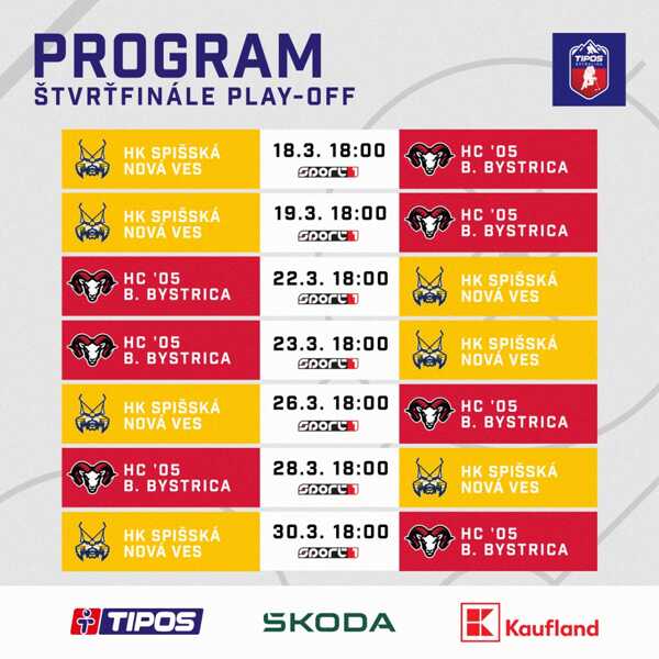 Program štvrťfinále SNV - Banská Bystrica.
